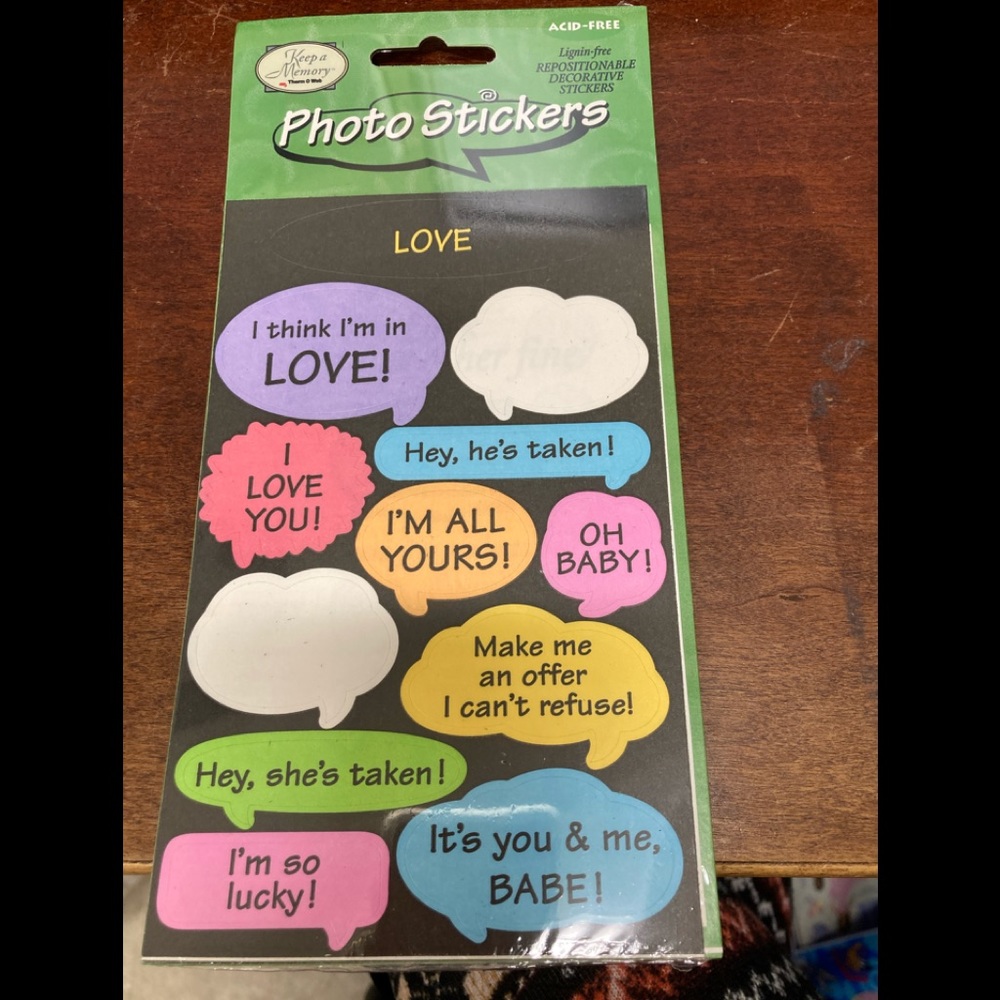 Photo stickers set of 12.